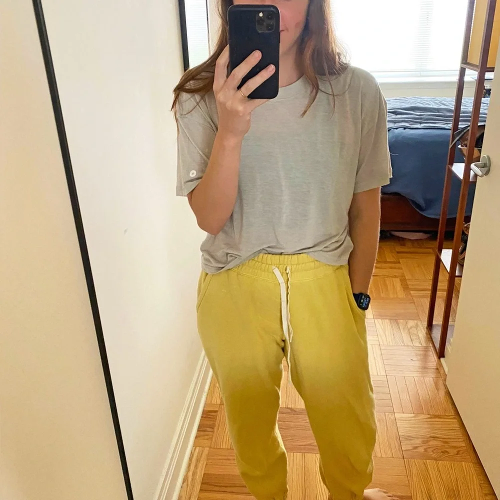 Allbirds TrinoXO Short Sleeve Tee Large Neutral Beige Boxy Soft Tee - Picture 8 of 11